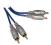 Kabel audio 2xRCA - 2xRCA Gold OFC 0,75m HQ