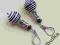 RETRO KOLCZYKI W PASKI CZARNO-BIAŁE SREBRO OKSYDA