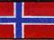 Naszywka Flaga Norwegii średnia 3,5x5,5