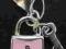 Charms kłódka różowa ( 925 ) przywieszka