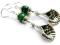 KOLCZYKI  ,  MARMUR ZIELONY,    SREBRO
