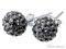 ~ G-S ~ Kolczyki SWAROVSKI Kule 6mm Silver Metal ~