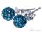 ~ G-S ~ Kolczyki SWAROVSKI Kule 6mm Indicolite ~