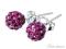 ~ G-S ~ Kolczyki SWAROVSKI Kule 6mm Rose ~