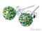 ~ G-S ~ Kolczyki SWAROVSKI Kule 8mm Peridot ~