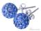 ~ G-S ~ Kolczyki SWAROVSKI Kule 8mm Light Sapphire