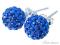 ~ G-S ~ Kolczyki SWAROVSKI Kule 8mm Sapphire ~
