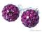 ~ G-S ~ Kolczyki SWAROVSKI Kule 8mm Fuchsia ~