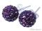 ~ G-S ~ Kolczyki SWAROVSKI Kule 8mm Purple Velvet~