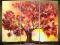 Drzewo jesień obraz malowany ręcznie 90x70 polecam