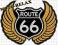 naszywka ROUTE66 na plecy 23/18 cm od MOTO-RELAX