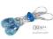 ARSYLION kolczyki Swarovski Aquamarine  AB SREBRO
