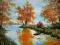 WarAn  JESIENNIE  pejzaż boki zamalowane 50 x 70