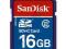 SANDISK SECURE DIGITAL SDHC 16GB