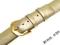 EXTRA Skórzany pasek do zegarka 14mm. ZŁOTY
