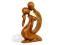 Rzeźba para w uścisku L,drewno,figurka -AWAI