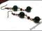 Kolczyki HandMade Oksydowane Zielone Kule