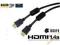 Kabel HDMI v1.4 FullHD 1080p 3D 19PIN 1.8m Gold