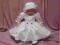 Suknia do Chrztu z trenem roz 86 biała - Madam El
