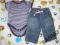 ZESTAW spodenki jeansowe plus body MOTHERCARE