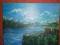 Obraz Ruiny olej na płótnie góry pejzaż polecam