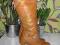 SCHUH TAN CAMEL HISZPAŃSKIE SKÓRA UNIKAT 4/ 37