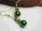 Kolczyki HandMade Śliczne Perły Zielone Prezent
