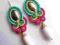 Sutasz kolczyki kolorowe tęczowe, impregnowane!!