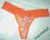 SEKSI stringi SECRET 44/46 koronka orange NOWE