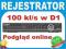 REJESTRATOR 4 kanały 100 kl/s w D1 podgląd online