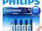 baterie alkaliczne PHILIPS LR03 ExtremeLife 4szt