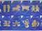 Znaki zodiaku - komplet 12 kart - awers niebieski
