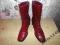 KOZACZKI,BOTKI SKÓRA BORDO ROZ UK. 4/37