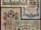 Zestaw 4 banknotów rubli carskich z lat 1898-1909.