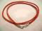 srebro 925  rzemień rzemyk czerwony   3mm