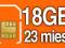 Orange FREE na kartę 18GB / 23 mies + gratis 20zł