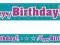 Baner, girlanda, urodziny, roczek Happy Birthday