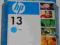 ORYGINALNY HP13 HP 13 CYAN C4815AE 14ml. - OKAZJA!