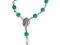 RÓŻANIEC DZIESIĄTKA ZE SREBRA I AGATU ZIELONEGO