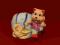 Skarbonka ceramiczna kot z workiem wys 11cm