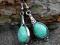 * ED ART * TURKUS * kolczyki srebro *