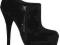 BUTY GWIAZD HIGH 14cm PLATFORMY Z ZAMKIEM BLACK 39