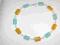 Kwarc niebiański i żółty nefryt - naszyjnik