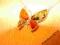 Motyl bursztyn srebro 925 9,8 g