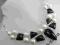 Naszyjnik Czarny Onyks Biwa Pearl Srebro 925