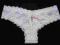 VICTORIA'S SECRET -biale majteczki z koroneczki*L*