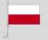 Flagi samochodowe Polska 30x45 cm zestaw 100 flag