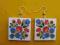 Kolczyki LUDOWE FOLK KWIATY decoupage hand made