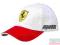 F1butik - Czapka Ferrari THREE COLORED CAP - WHITE