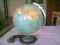 Piękny stary globus podświetlany,szkło+metal+drewn